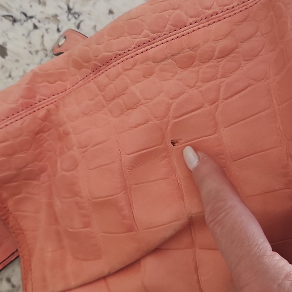 Coach Pink Crocodile-Embossed Bag - Picture 9 of 15